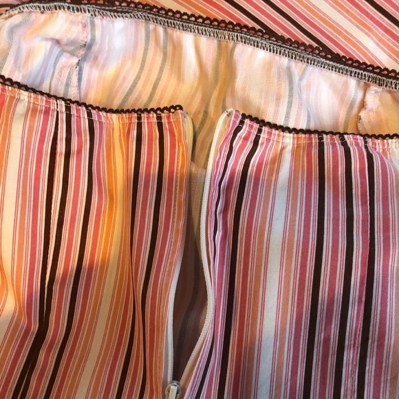 Teeze Me strapless pink brown orange striped Dress size 5 - Picture 3 of 8